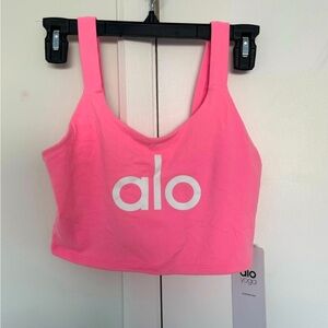 Alo fortify logo tank NWT small macaron pink small